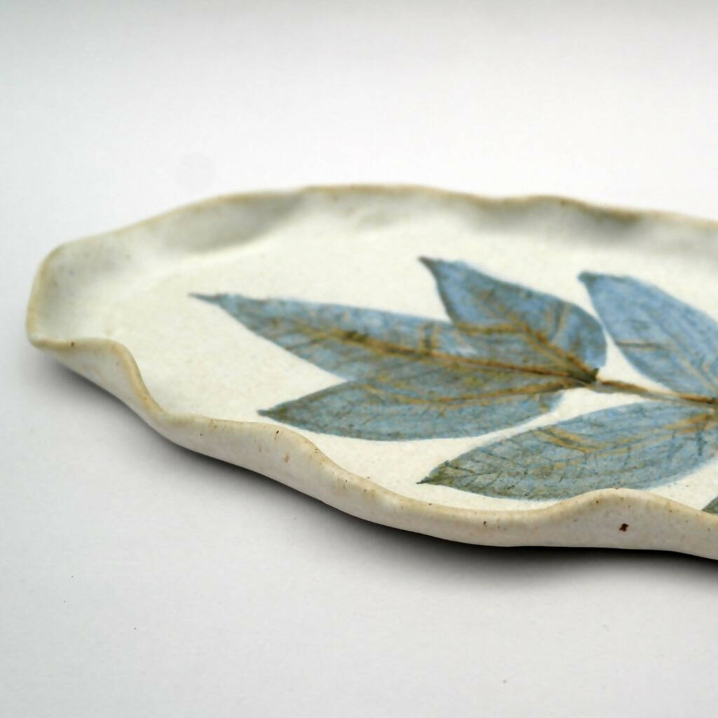 Medium Ceramic Tray - Print hoja