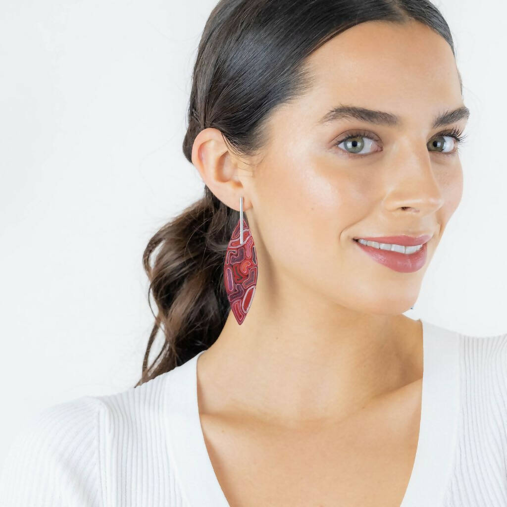 Sofía Red Tones Earrings