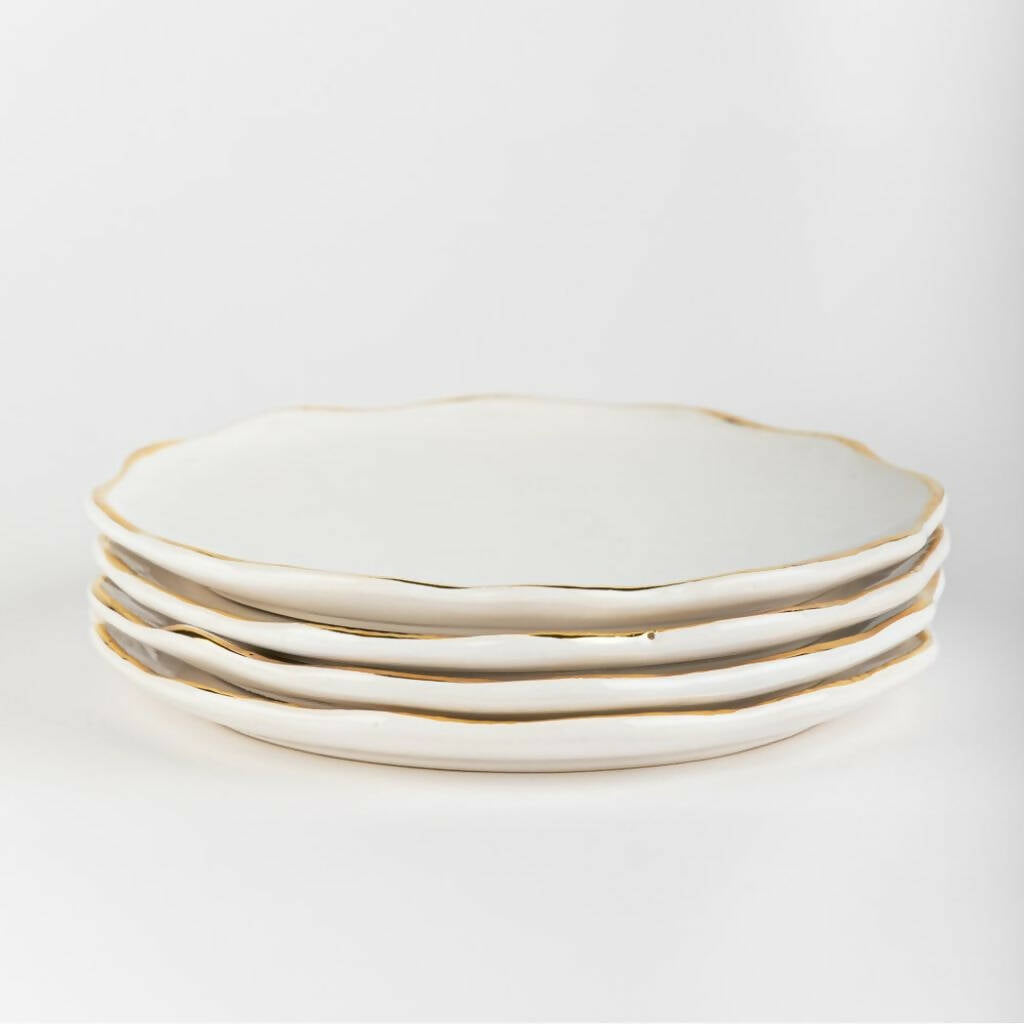 Dinner Plate Gold Luna Set