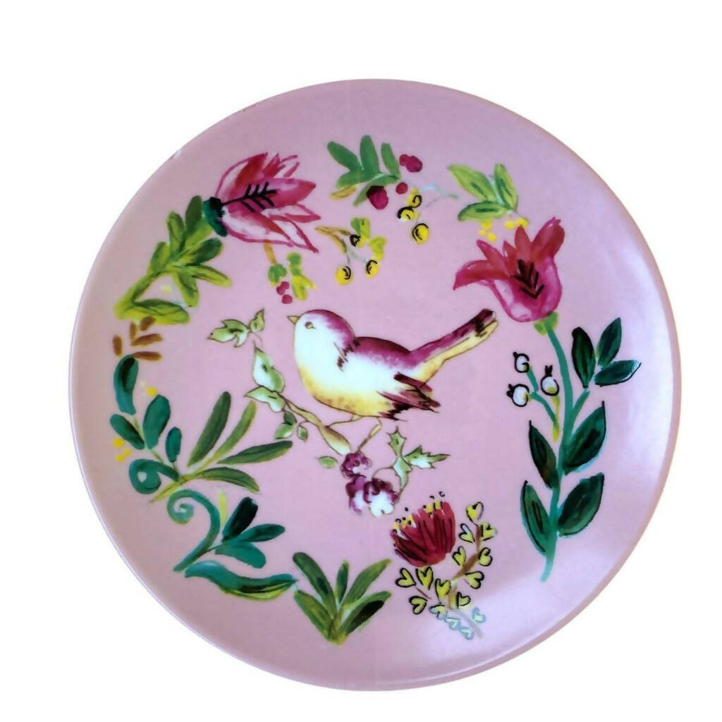 Dinner plate Bird Pink Set