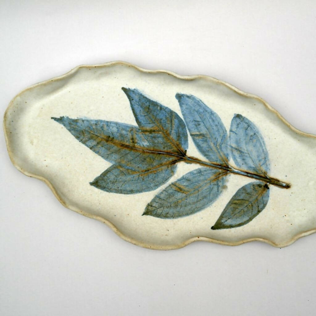 Medium Ceramic Tray - Print hoja