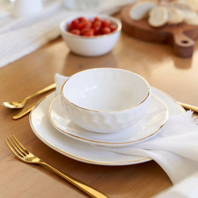 Dinner Plate Gold Luna Set